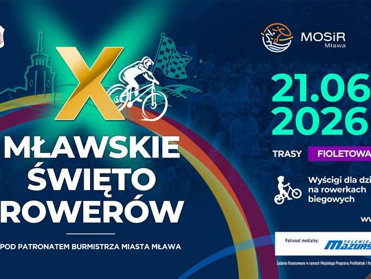 X MŁAWSKIE ŚWIĘTO ROWERÓW JUŻ W TĘ NIEDZIELĘ!