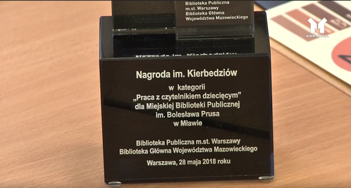 NAGRODA IM. KIERBEDZIÓW DLA BIBLIOTEKI W MŁAWIE